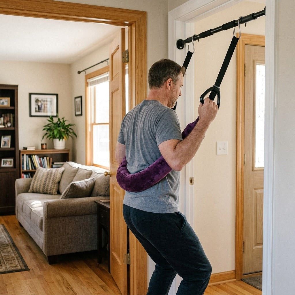 Lumbar Traction Belt for Home Hanging Training - at home
