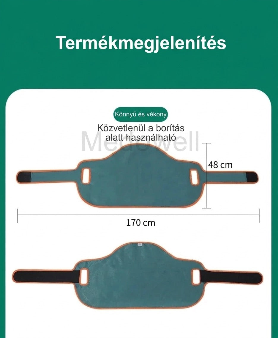 Kézi ágybeli pozicionáló segédeszköz ápoláshoz