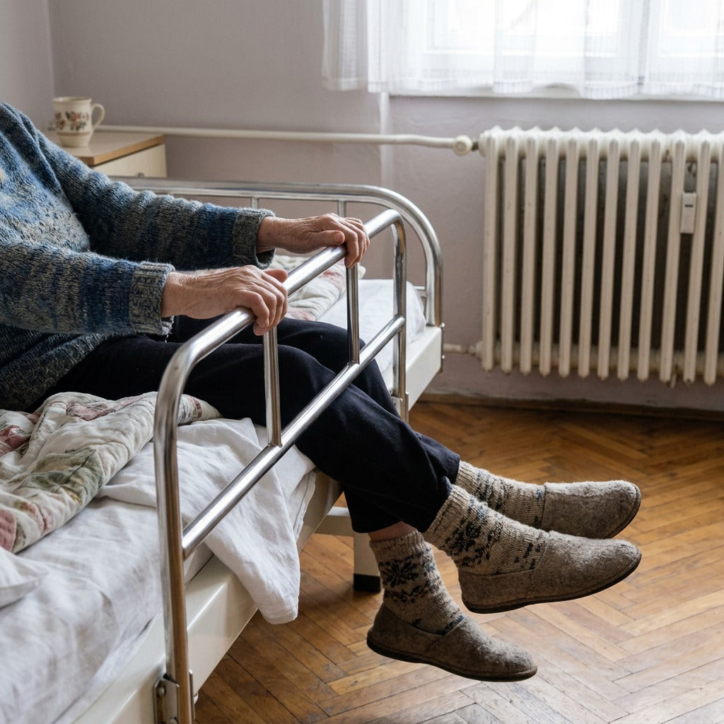 Sík fekvőfelületű orvosi ágy klinikáknak - használat közben