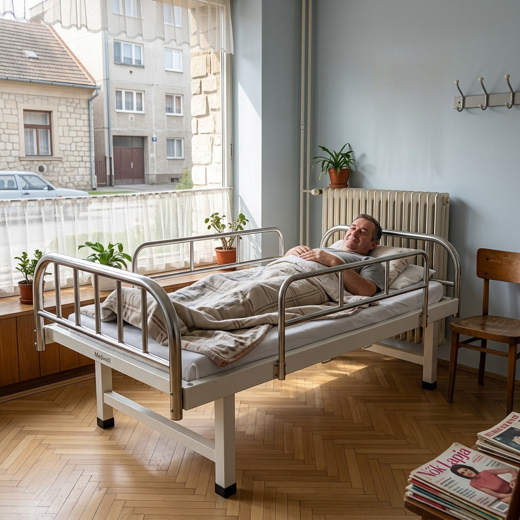 Sík fekvőfelületű orvosi ágy klinikáknak - a mindennapokban