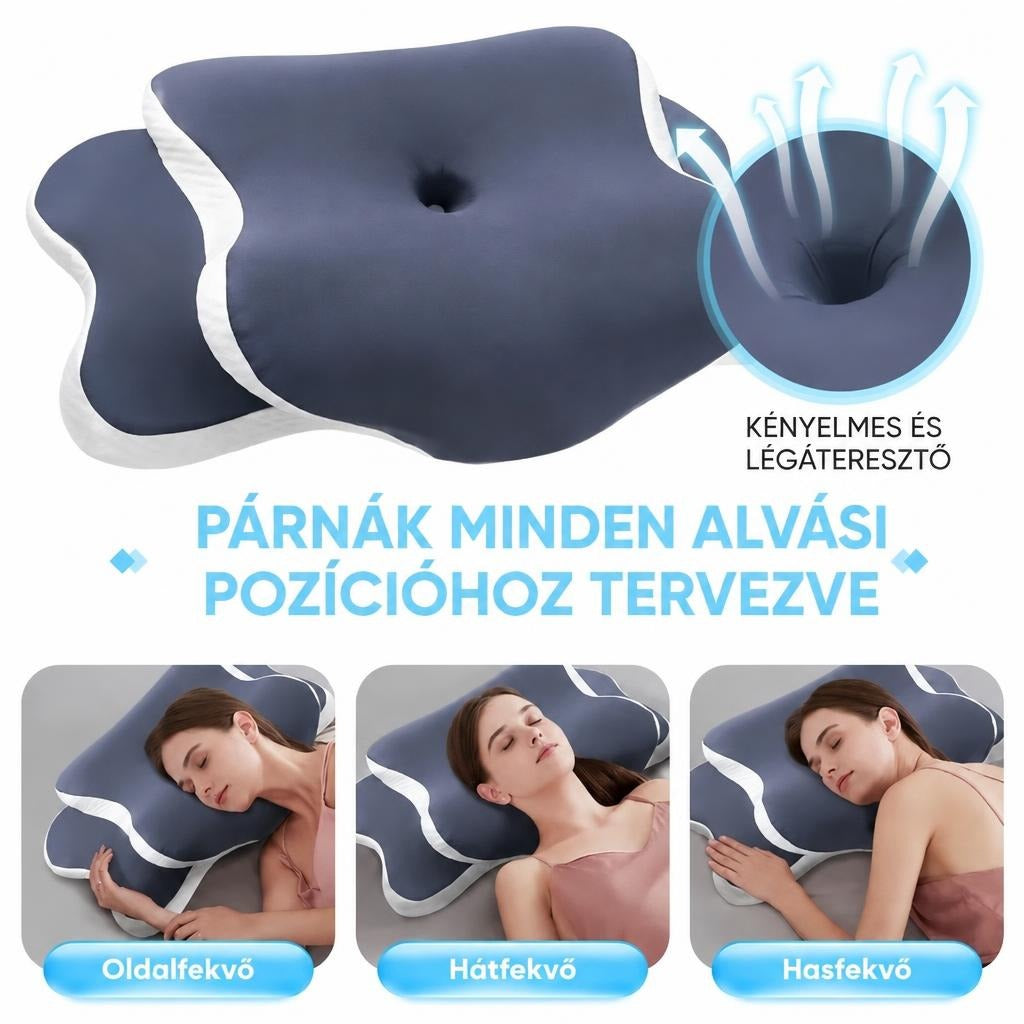 Pillangó alakú memóriahabos nyakpárna