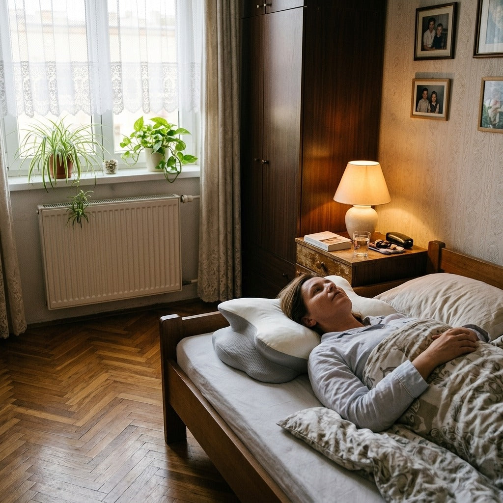 Memóriahabos nyakpárna hűsítő huzattal - otthon
