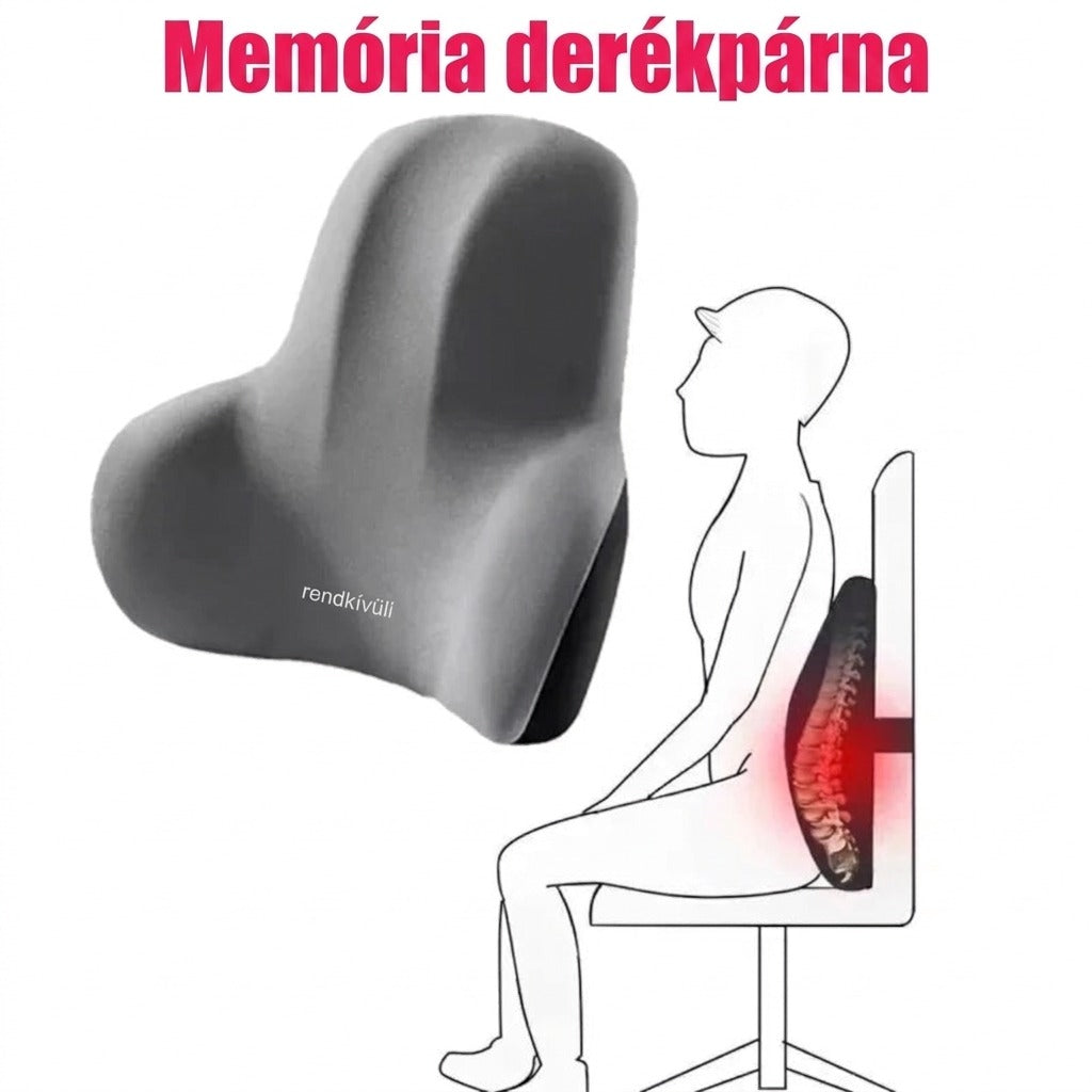 Ergonomikus memóriahabos deréktámasz irodába, autóba és játékhoz