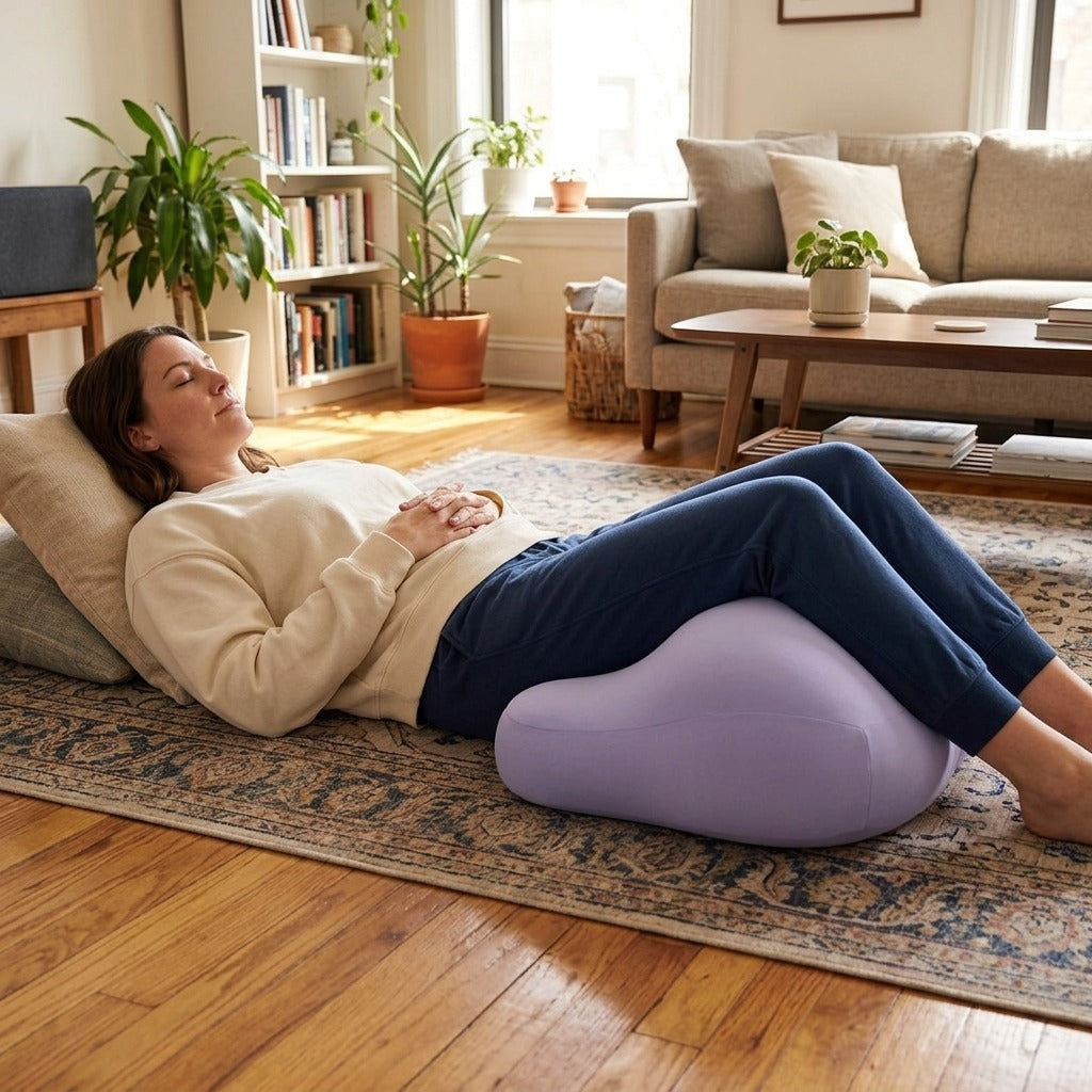 Memory Foam Leg Elevation Pillow for Hip and Knee Support - at home