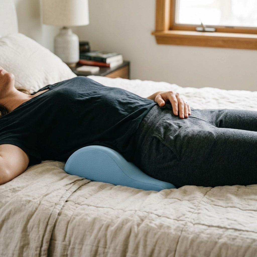 Memory Foam Lumbar Support Cushion - in use