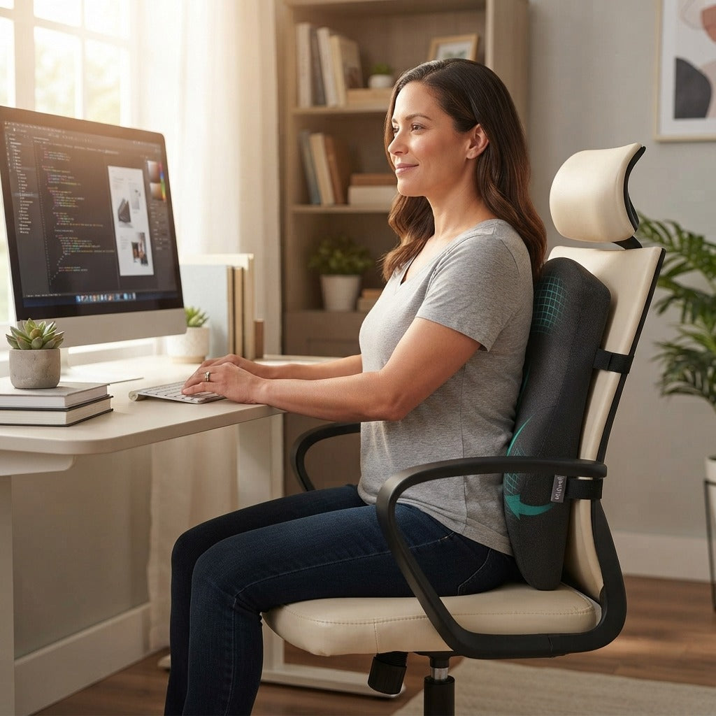 Memory Foam Lumbar Support Pillow for Chairs - in everyday life