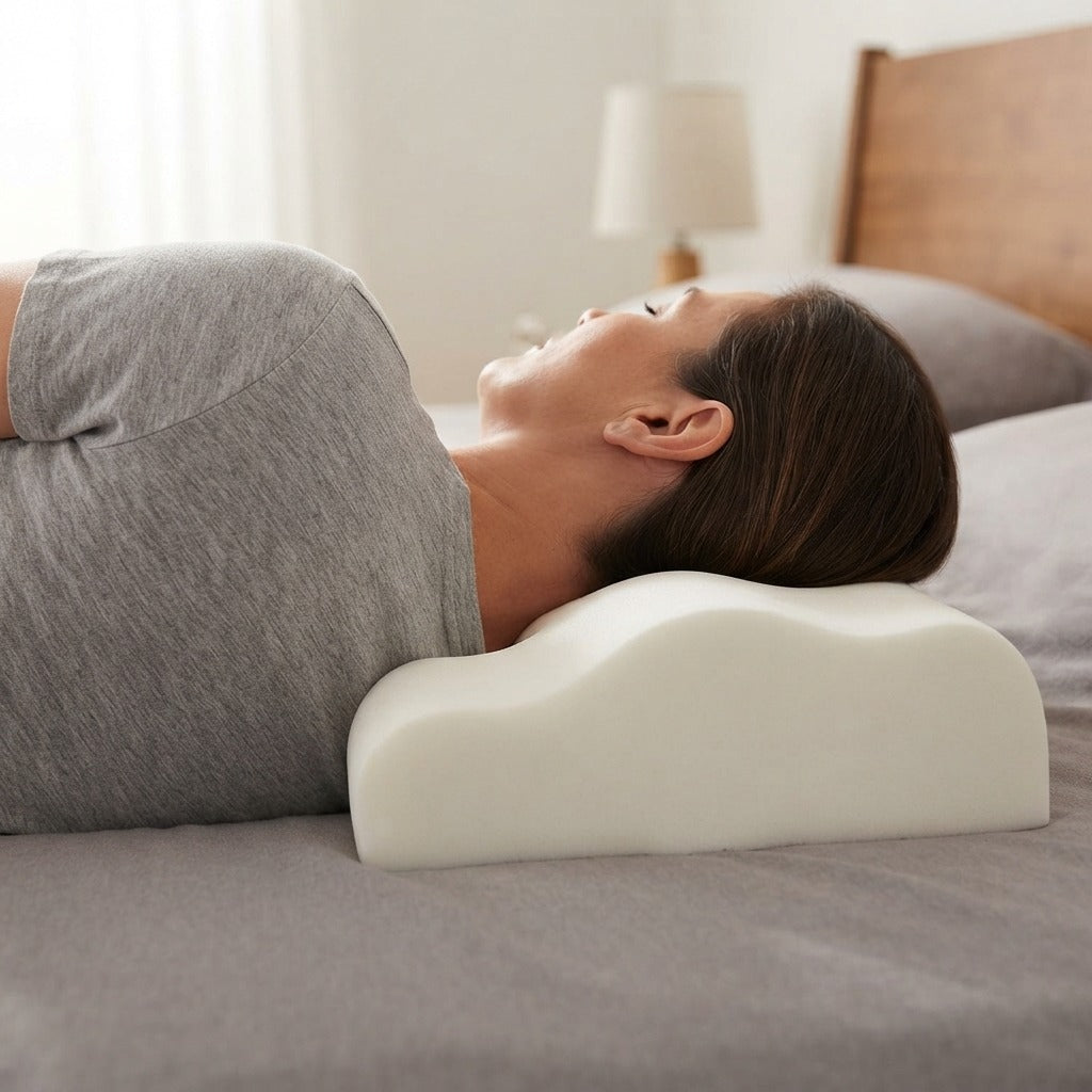 Memory Foam Pillow for Side Sleepers - in use