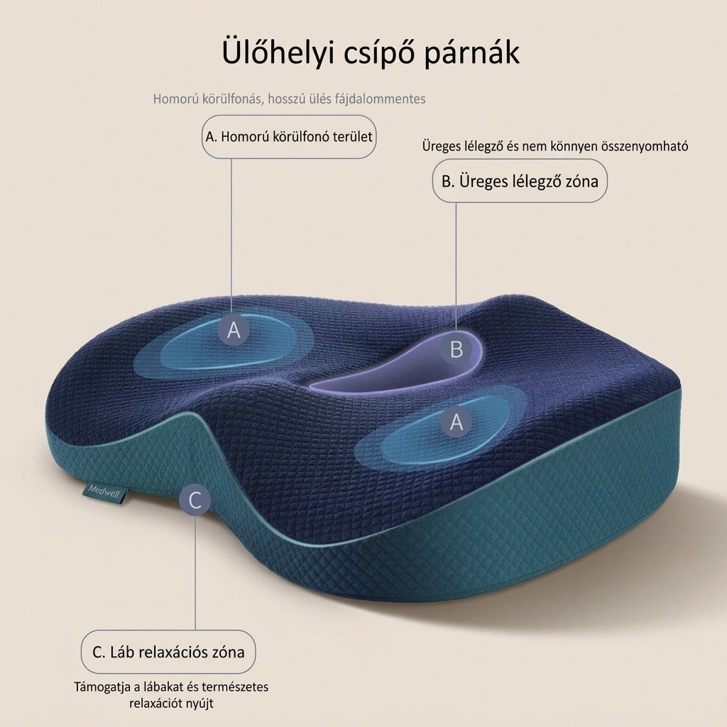 Memóriahabos ülőpárna és háttámasz szett