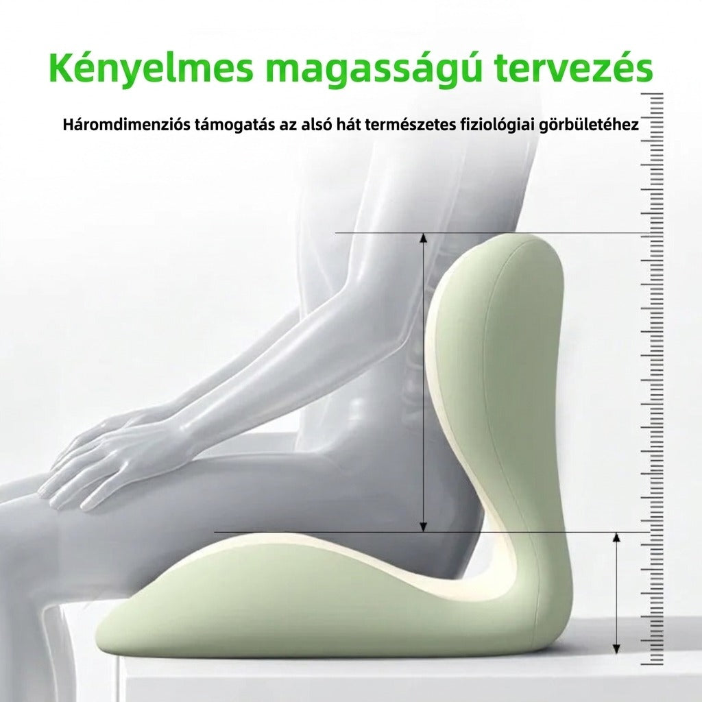 Memóriahabos ékpárna deréktámasszal, csúszásmentes