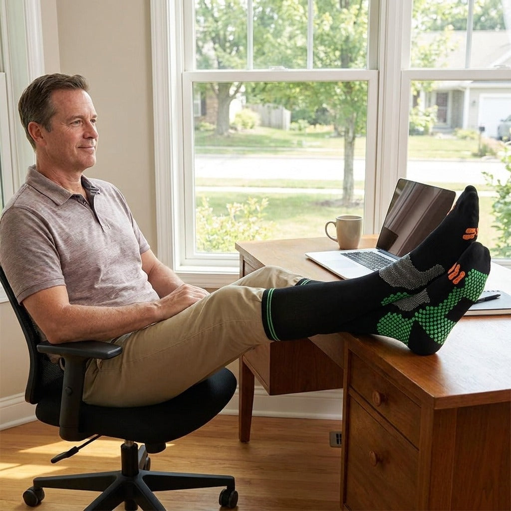 Men's Crew Compression Socks - in everyday life