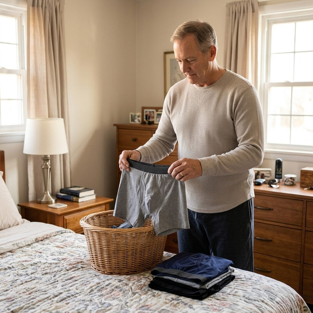 Men's Washable Incontinence Boxer Briefs - at home