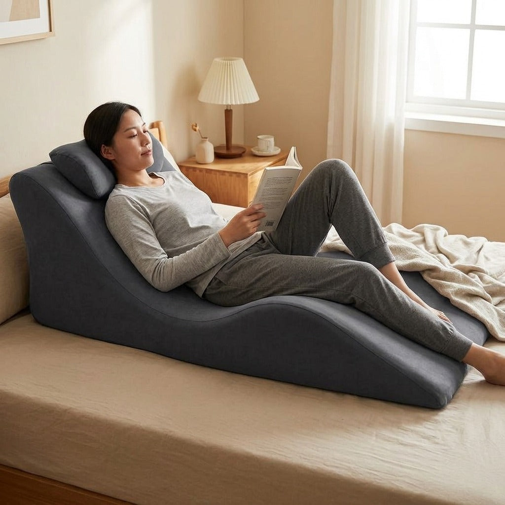 Multi-Positional Memory Foam Wedge Pillow - in use