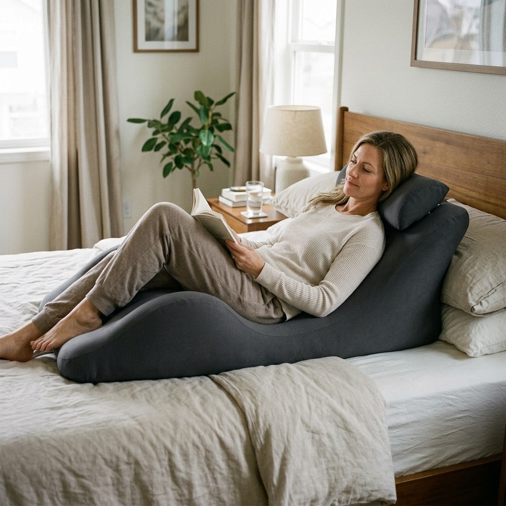 Multi-Positional Memory Foam Wedge Pillow - in everyday life