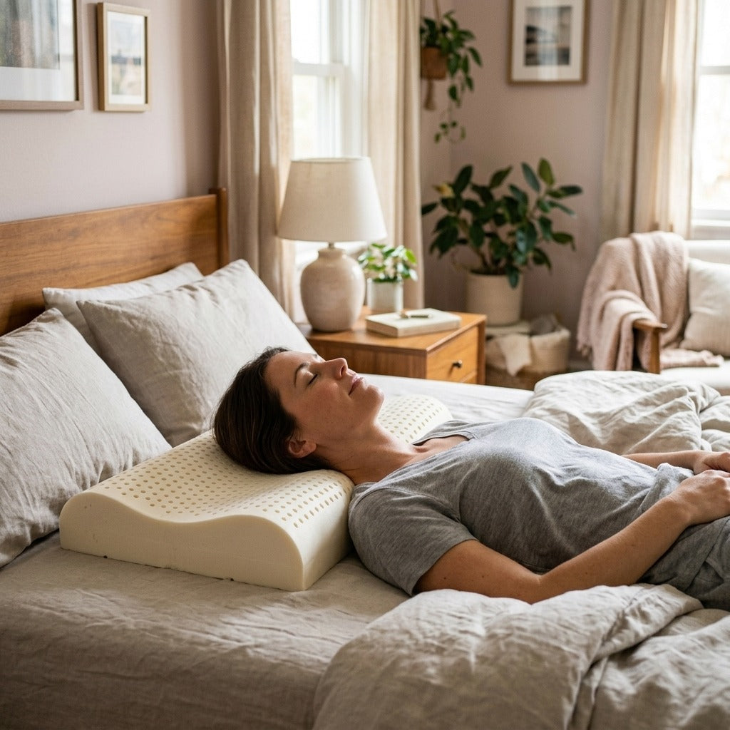 Natural Latex Cervical Pillow - at home