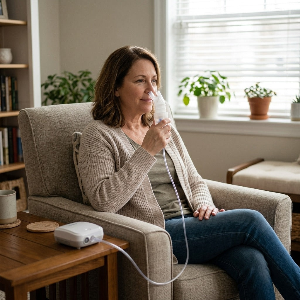 Nebulizer Mouthpiece and Nosepiece Set - in everyday life