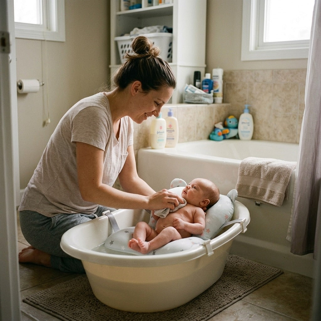Newborn Floating Anti-Slip Bath Cushion - at home