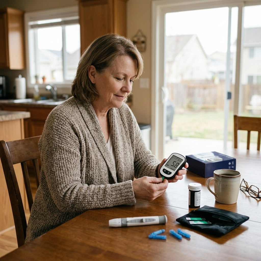 No-Coding Blood Glucose Meter Kit with Testing Supplies - in everyday life