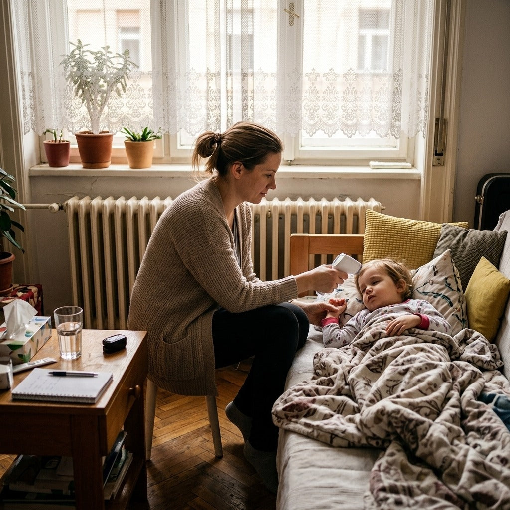 Érintésmentes fülhőmérő és ujjra csíptethető pulzoximéter csecsemőknek és felnőtteknek - otthon