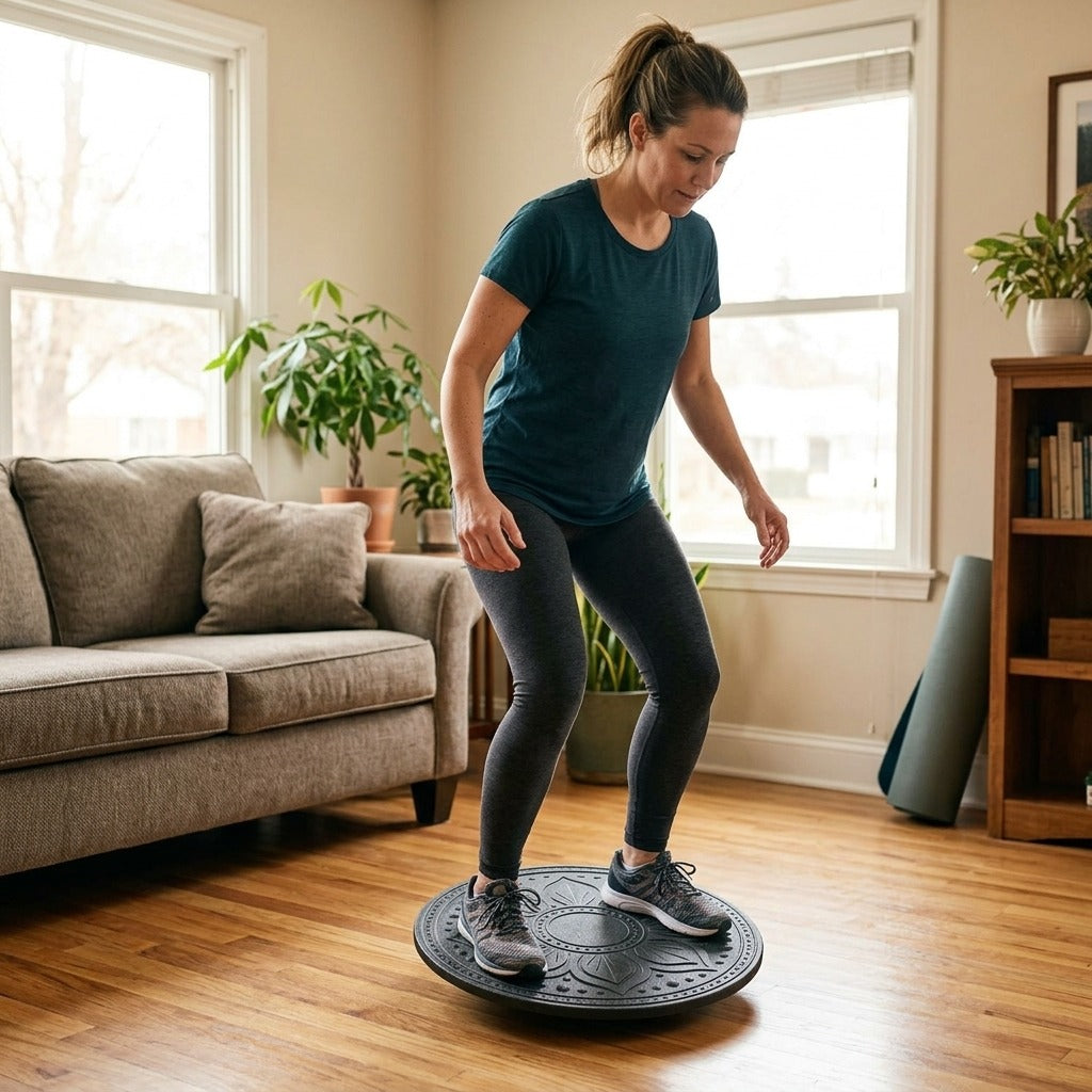 Non-Slip Wobble Balance Board for Home Exercise - in everyday life