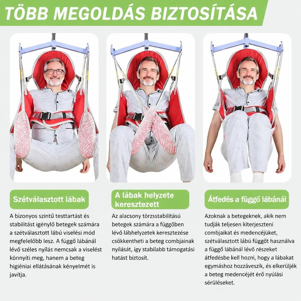 Nylon betegemelő higiéniai heveder fejtámasszal
