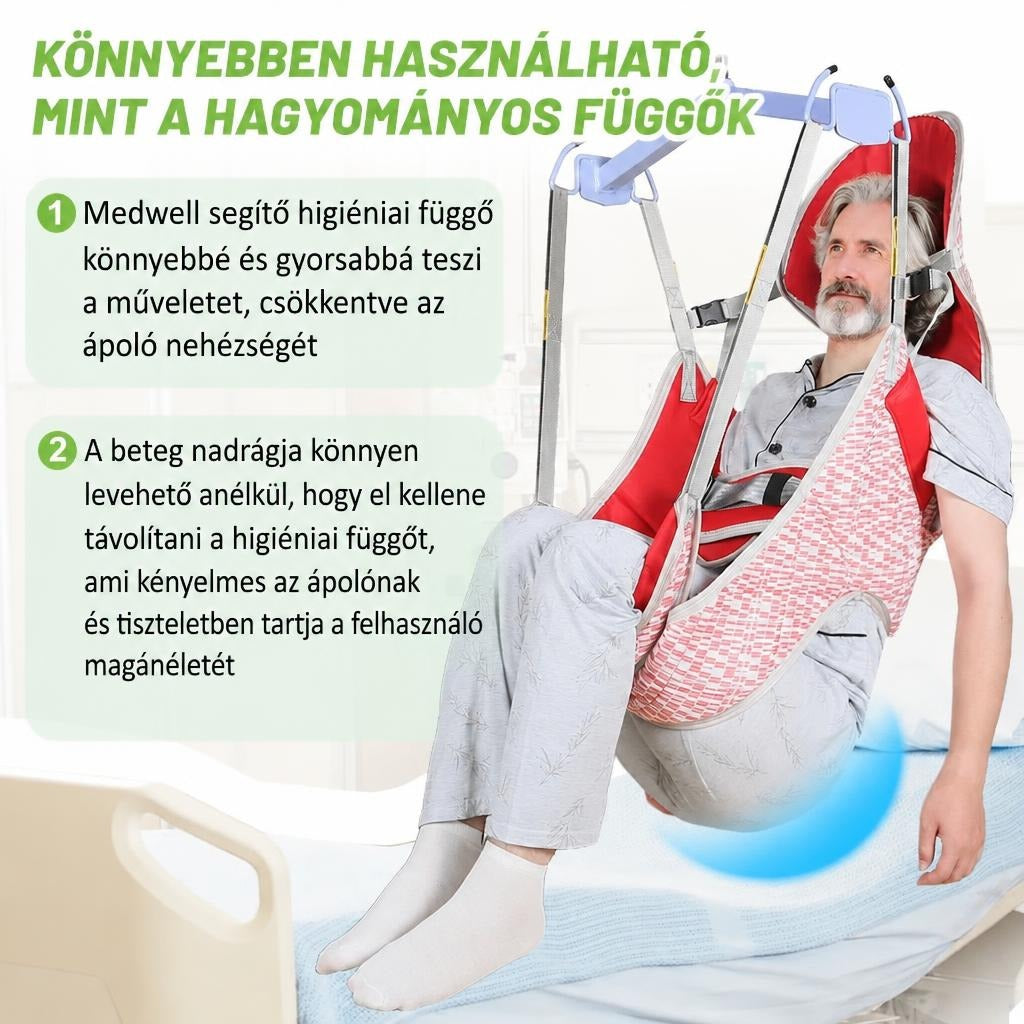 Nylon betegemelő higiéniai heveder fejtámasszal