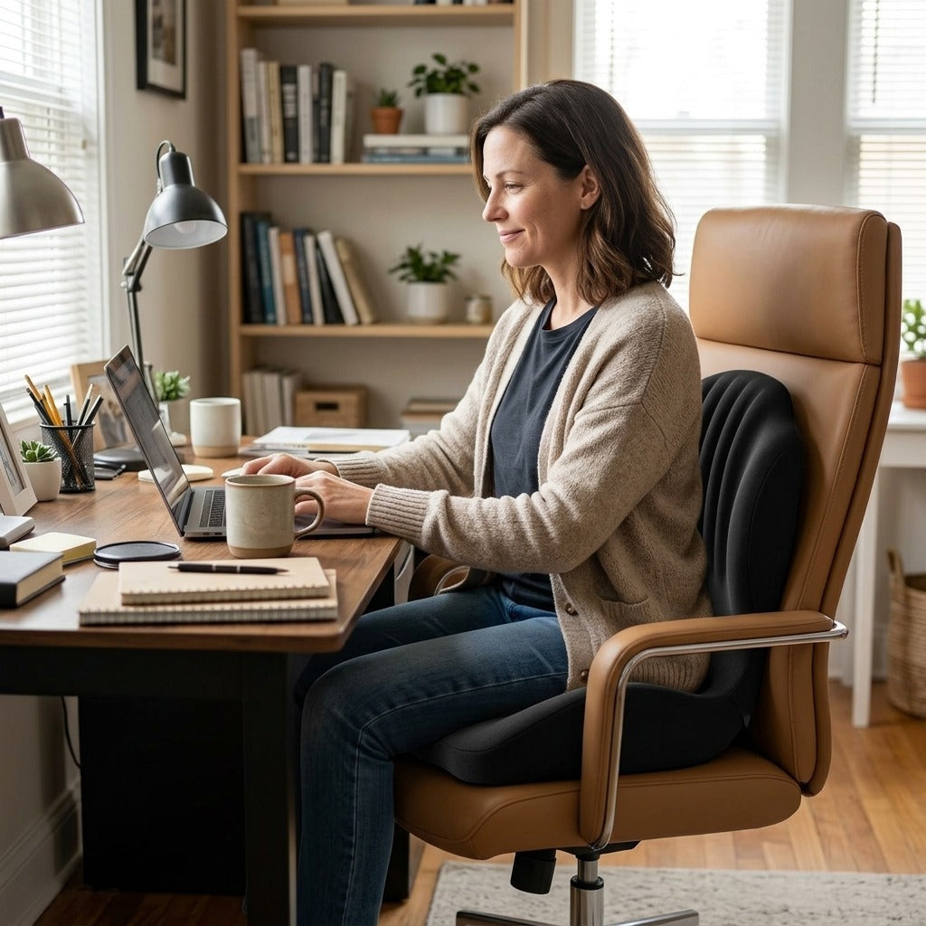 Office Chair Cushion with Lumbar Support - in everyday life