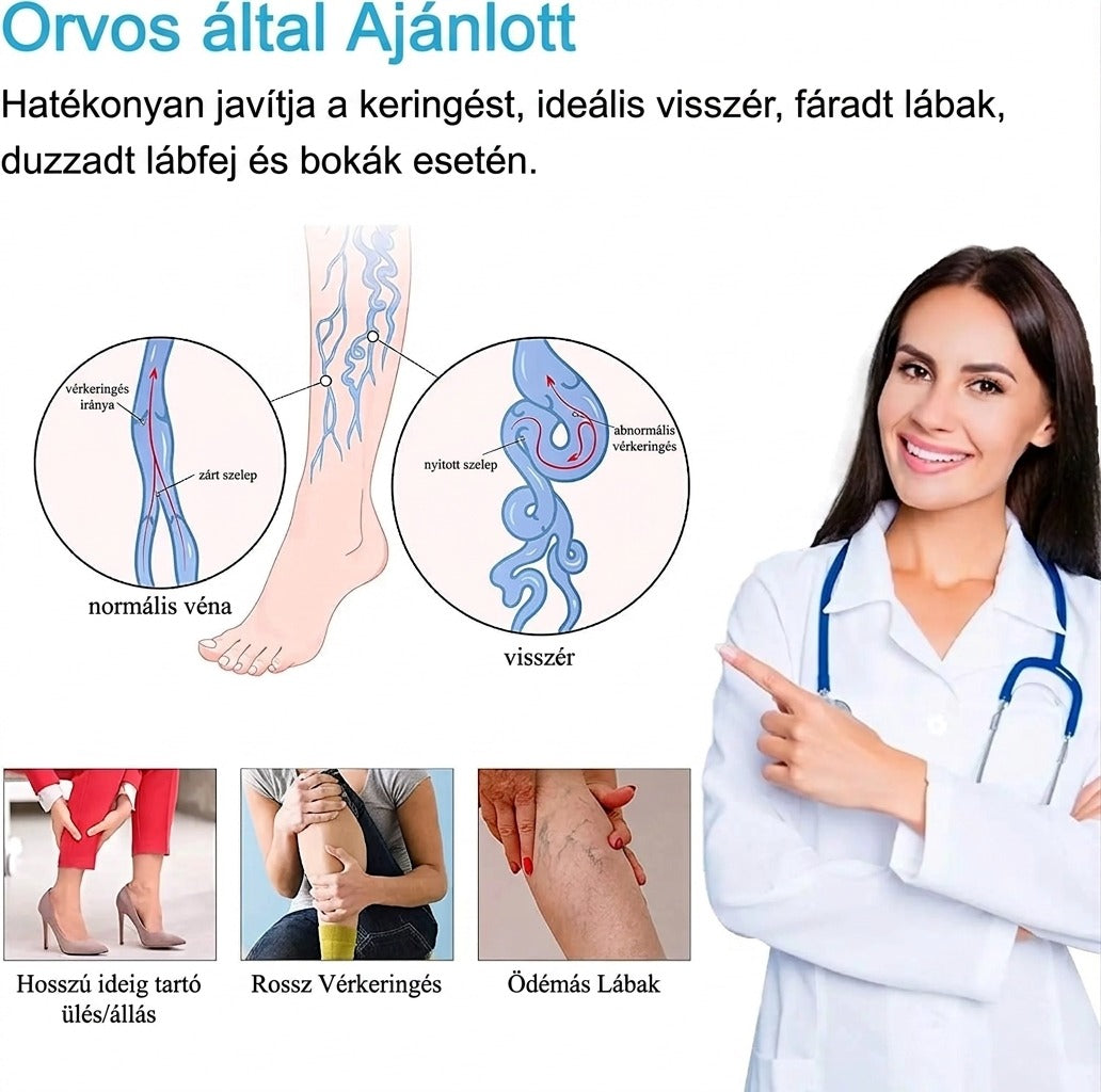 Nyitott orrú kompressziós harisnya, 30–40 mmHg