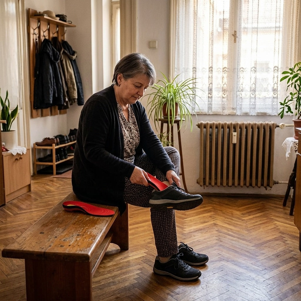 Ortopéd talpbetét boltozattámasszal nőknek és férfiaknak - otthon