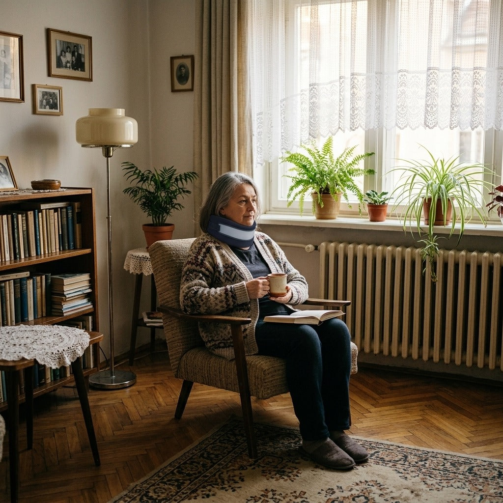 Ortopéd nyakpárna és nyaktámasztó gallér - otthon
