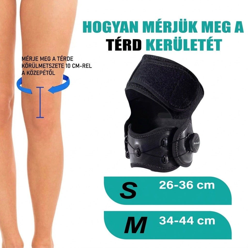 Térdrögzítő térdkalács-gélpárnákkal