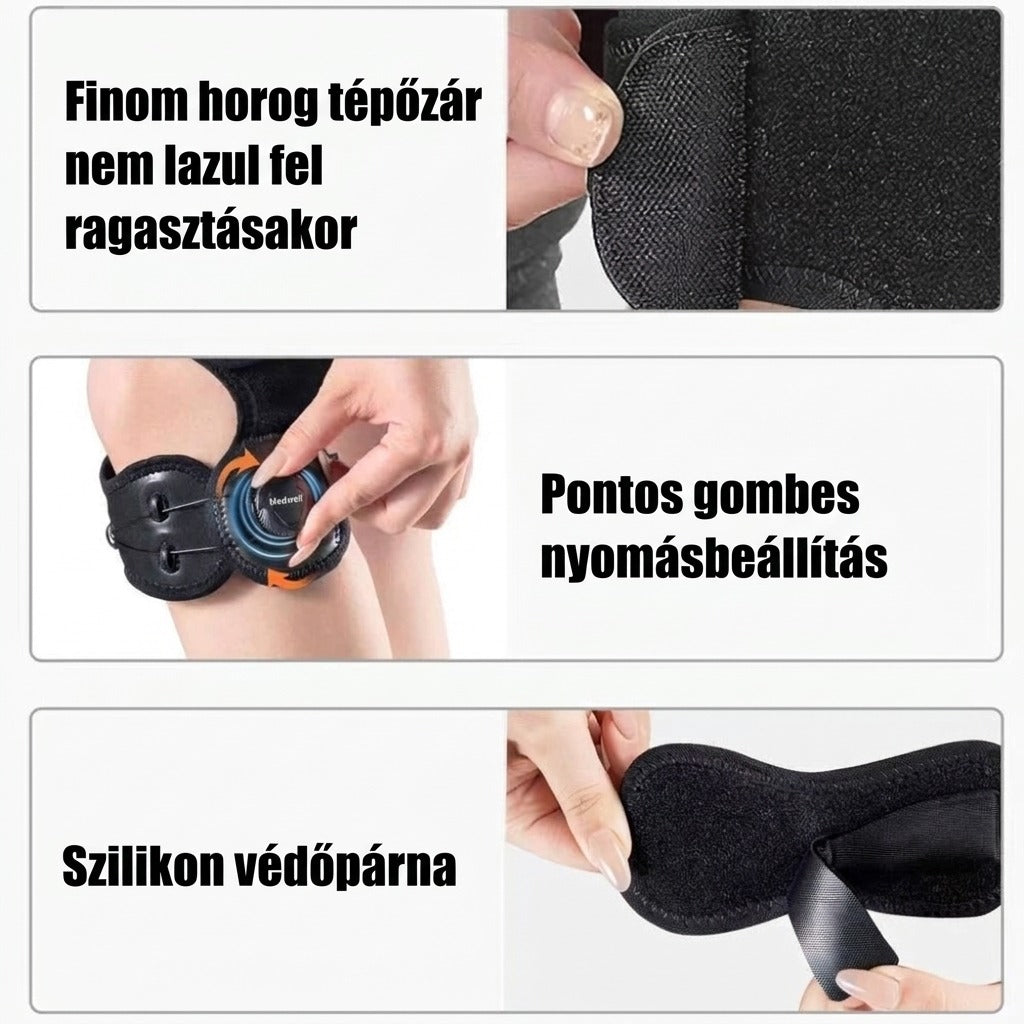 Térdrögzítő térdkalács-gélpárnákkal