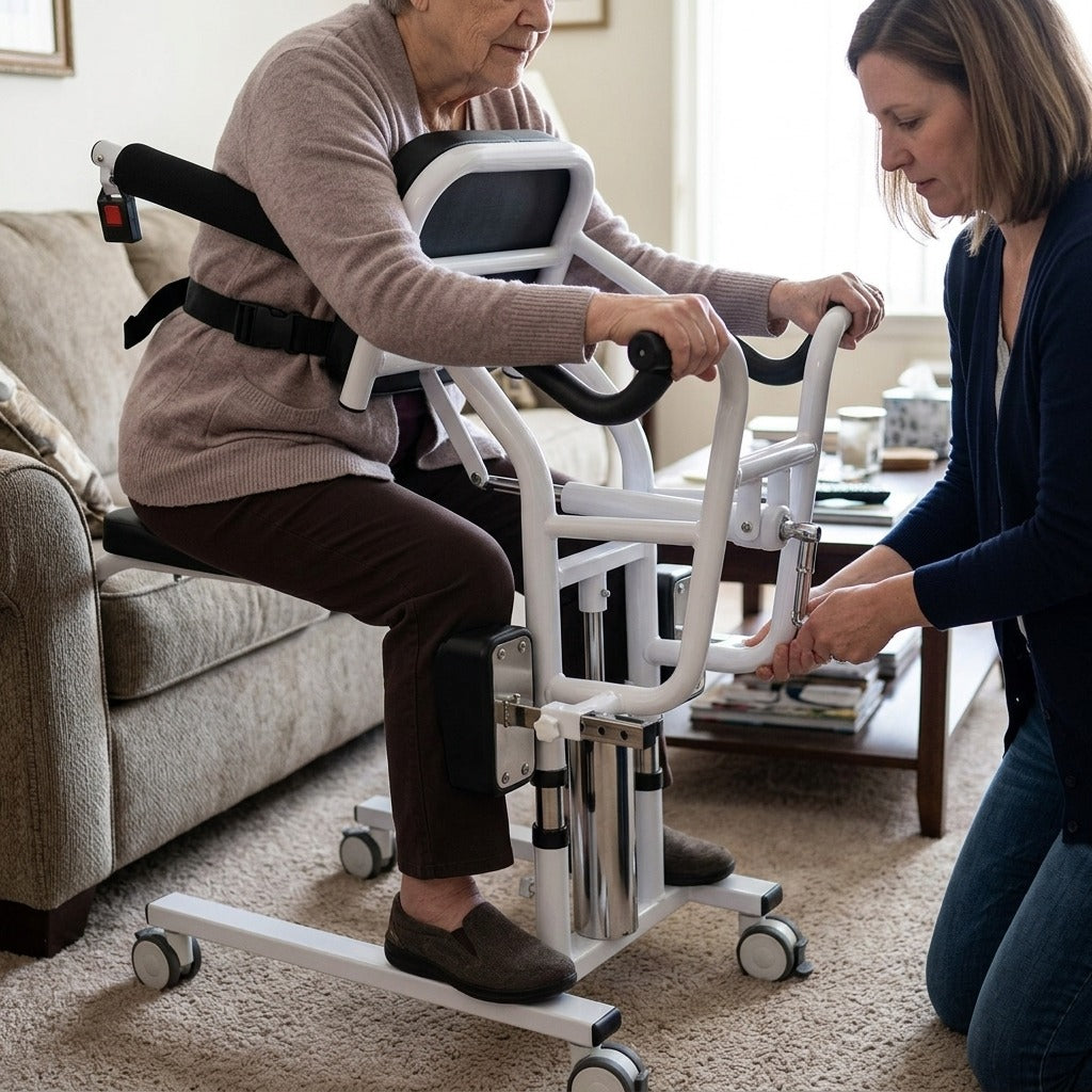 Patient Transfer Chair for Assisted Transfers - in use