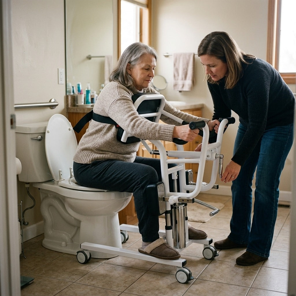 Patient Transfer Chair for Assisted Transfers - at home