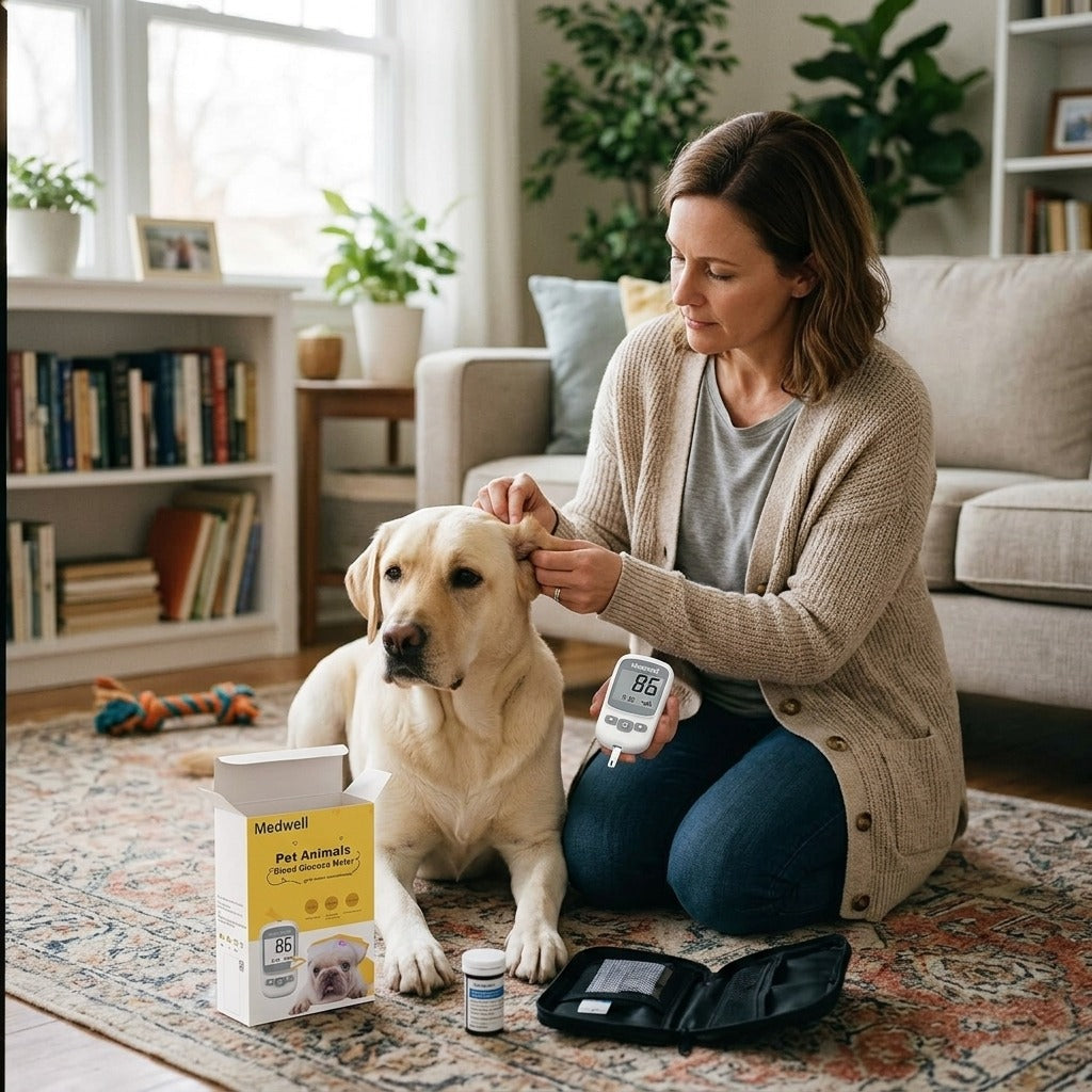 Pet Glucose Monitoring Kit for Dogs and Cats - at home