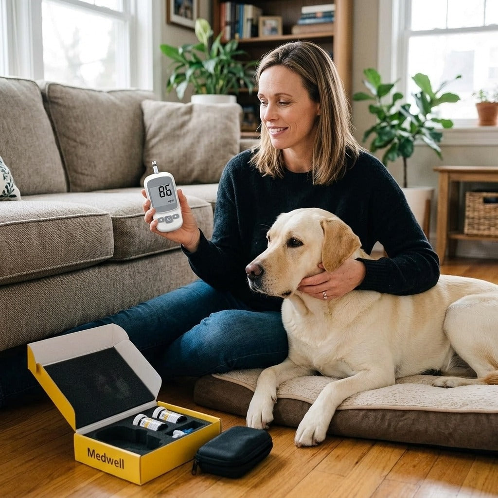 Pet Glucose Monitoring Kit for Dogs and Cats - in everyday life