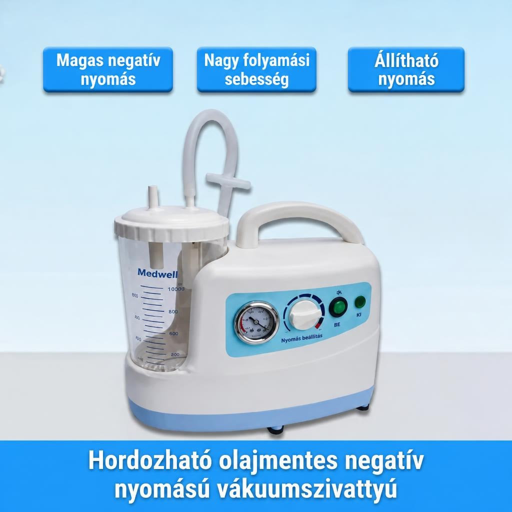 Hordozható 1000 ml-es szívókészülék