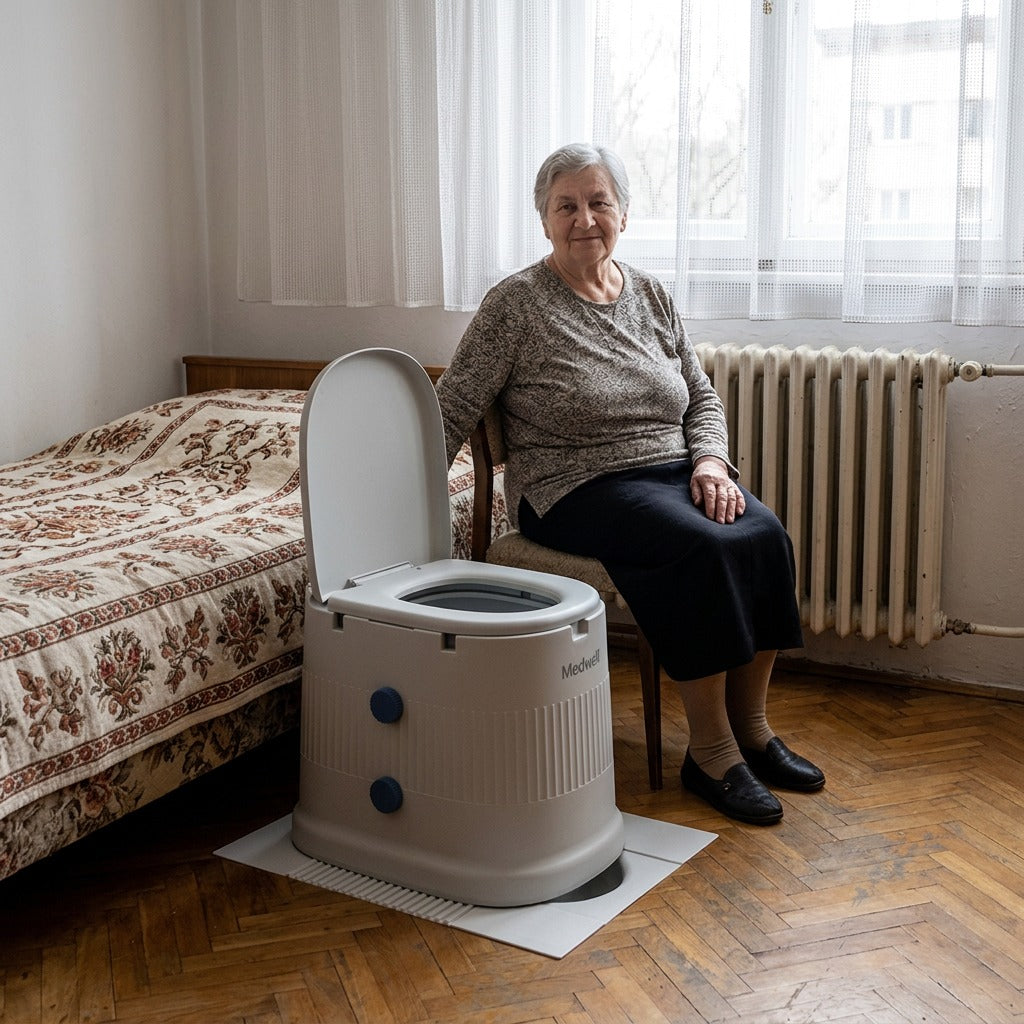 Gurulós ágy melletti WC szobaedénnyel - a mindennapokban