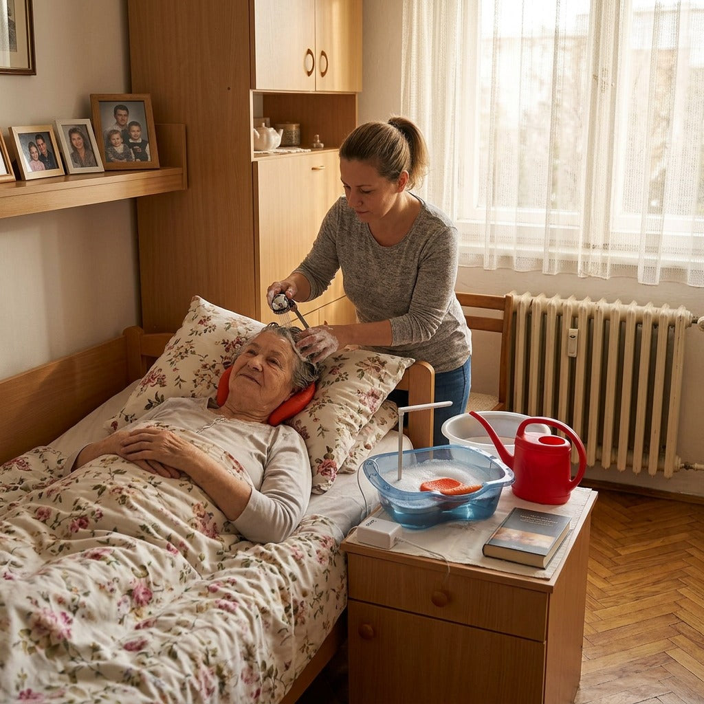 Hordozható samponozó tál otthoni ápoláshoz - otthon