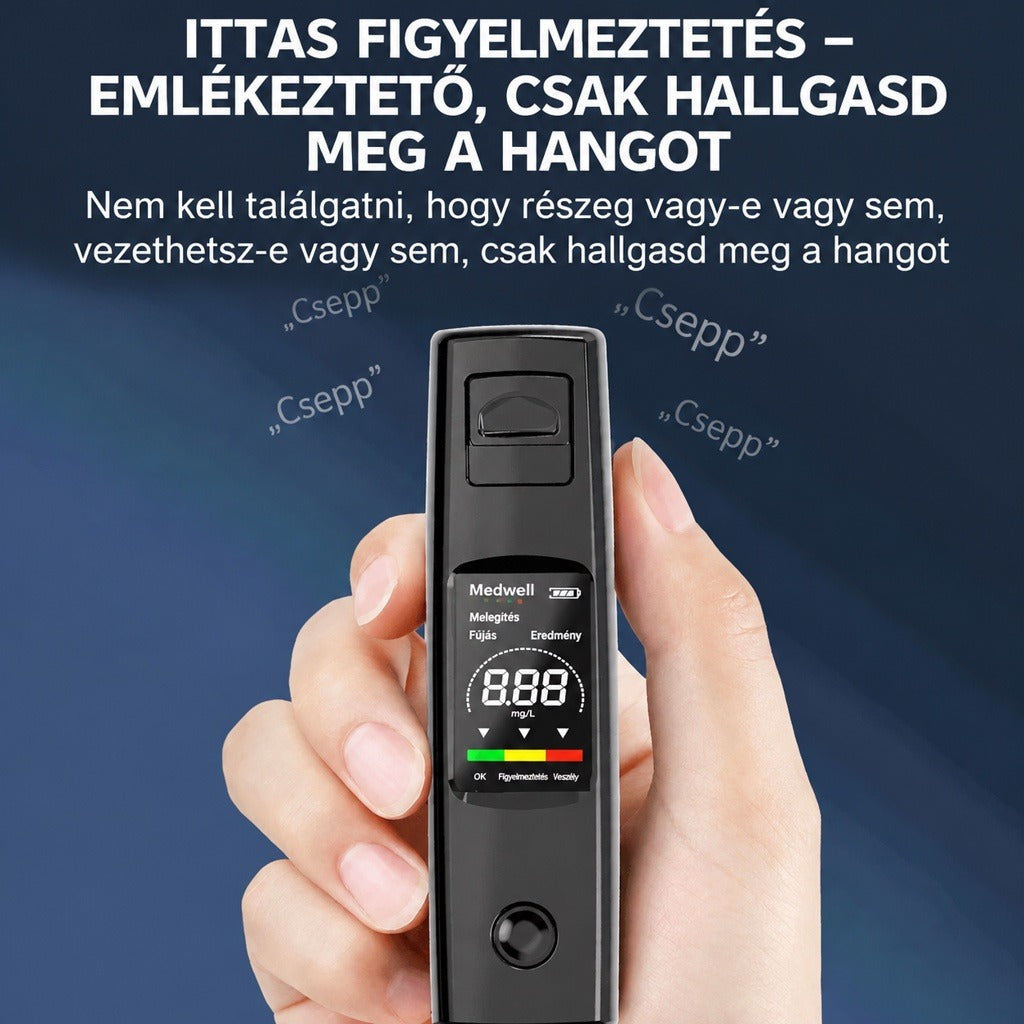 Hordozható digitális alkoholszonda, érintésmentes