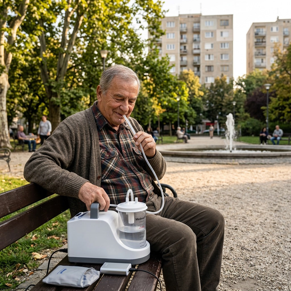 Hordozható elektromos nyálszívó palackkal - a mindennapokban