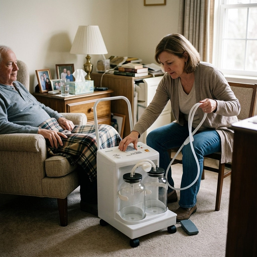 Portable Electric Suction Aspirator - at home