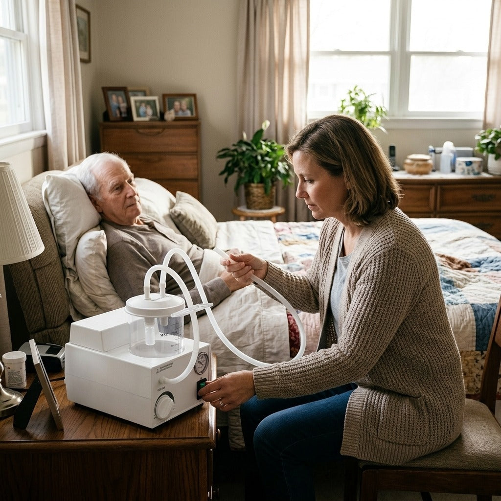 Portable Electric Suction Machine - at home