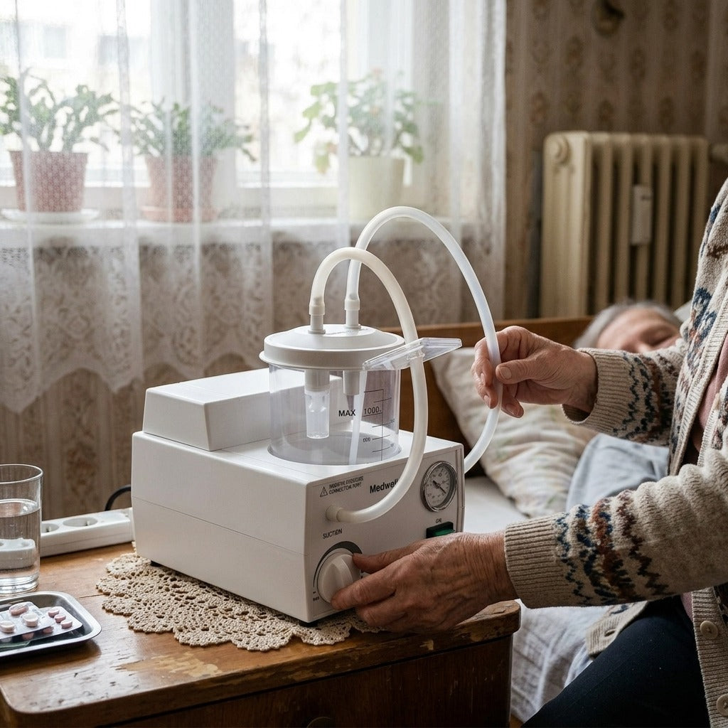 Hordozható elektromos szívógép - használat közben