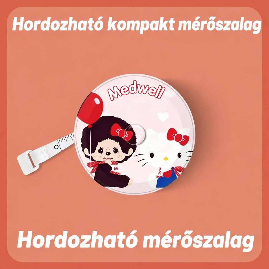 Hordozható, rugalmas testmérő szalag