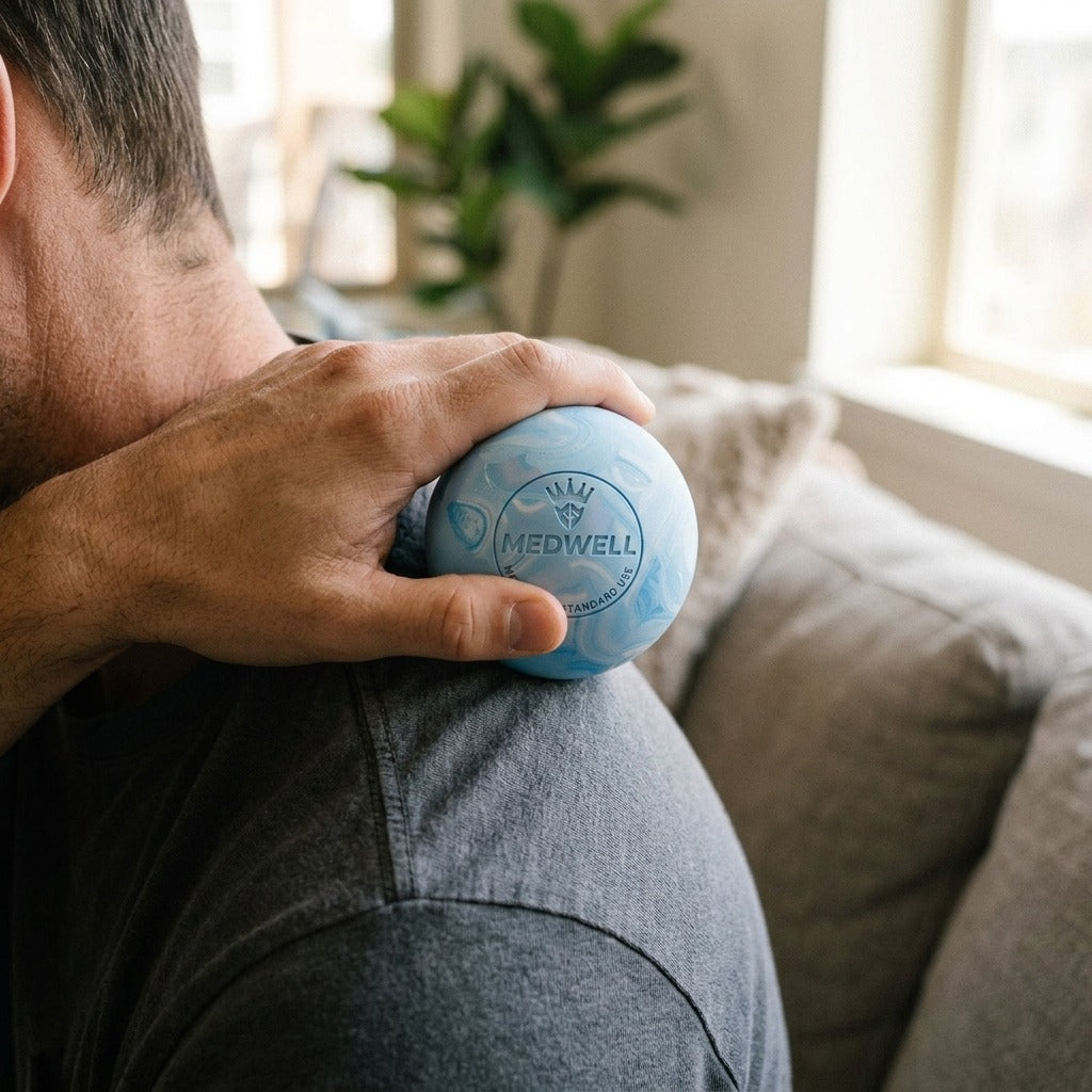 Portable Massage Ball for Relaxation - in use
