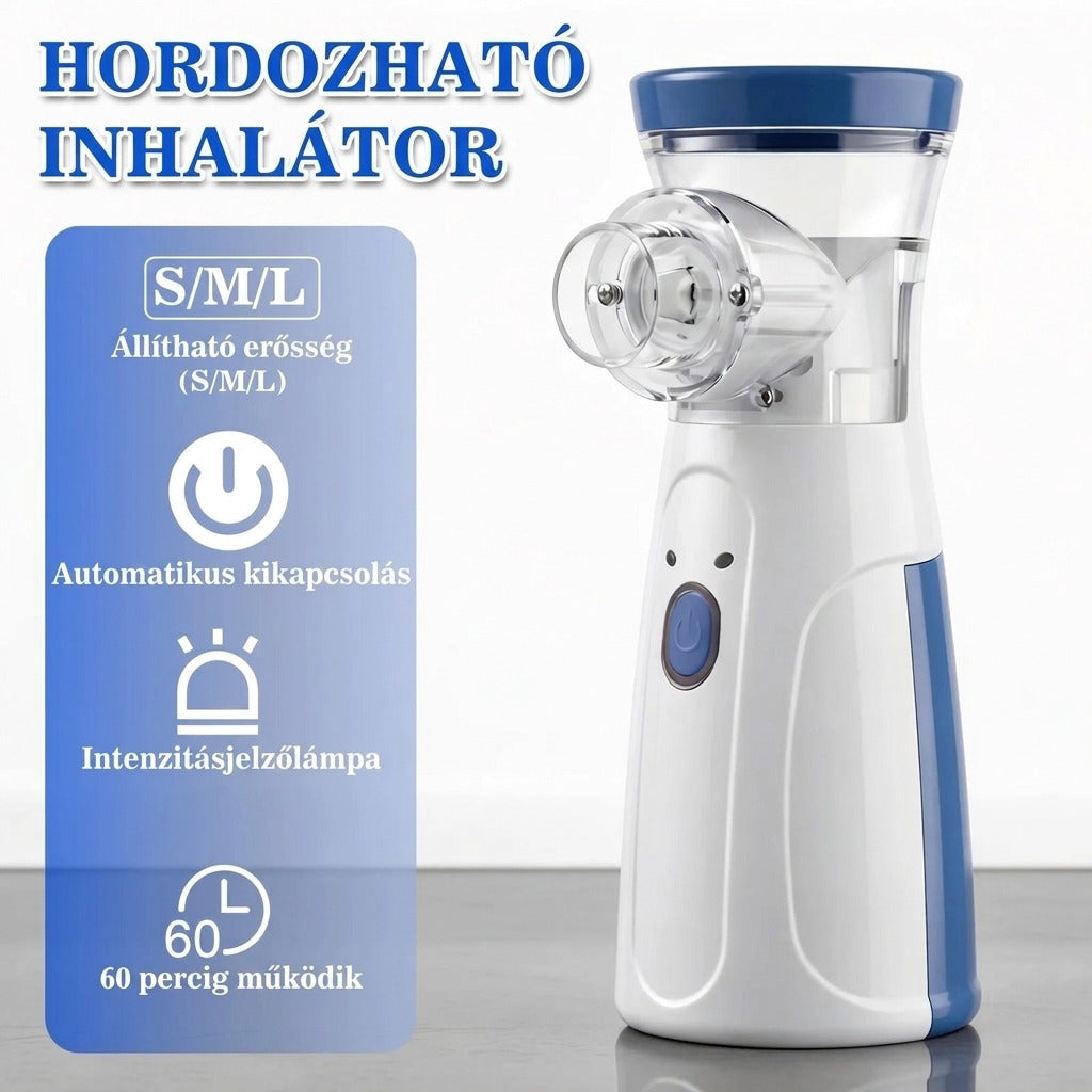Hordozható mesh inhalátor felnőtteknek és gyerekeknek