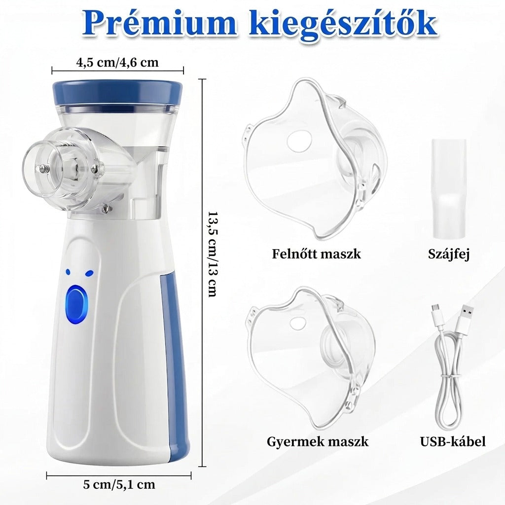 Hordozható mesh inhalátor felnőtteknek és gyerekeknek