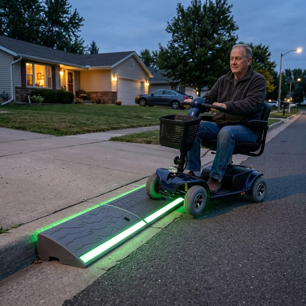 Portable Non-Slip Threshold Ramp, 3–6 cm - in everyday life