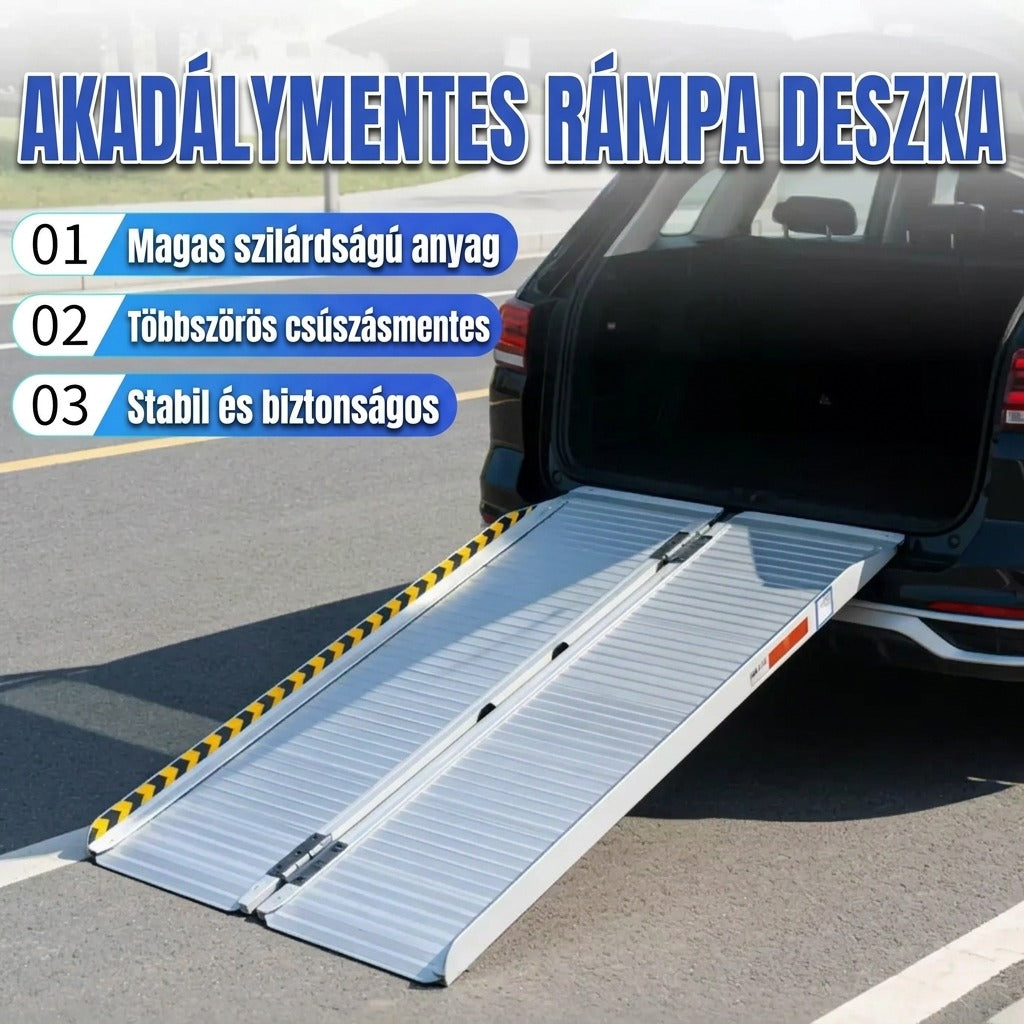 Hordozható rámpa kerekesszékhez és robogóhoz