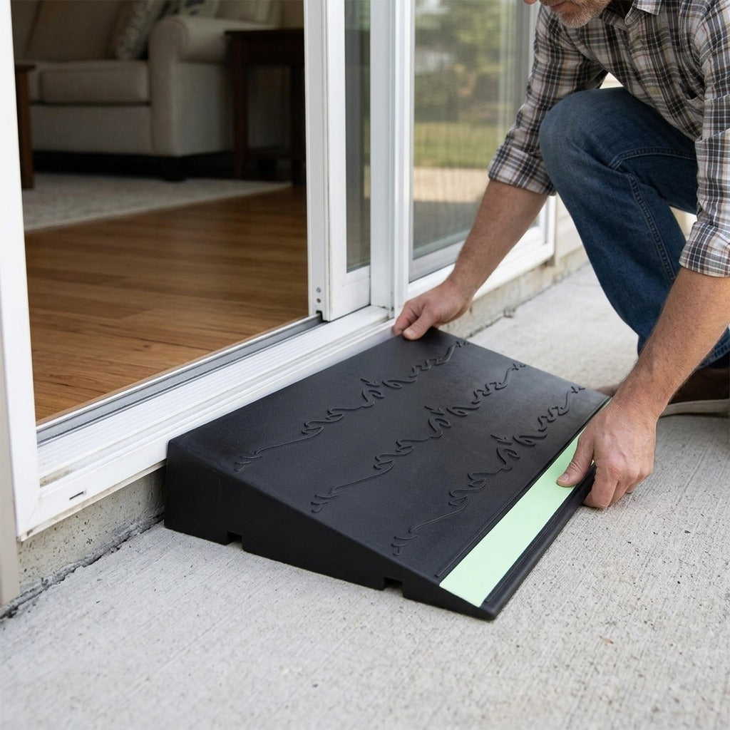 Portable Threshold Ramp, 3–6 cm Options - in use